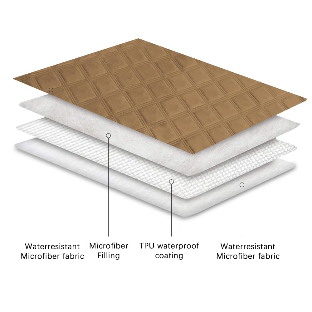 Ameritex cover on sofa and bed protects upholstery and cushions from messes