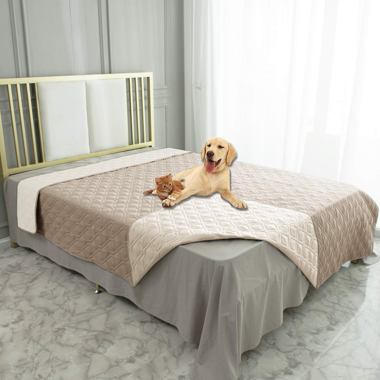 Ameritex reversible dog bed cover two-tone design for easy styling