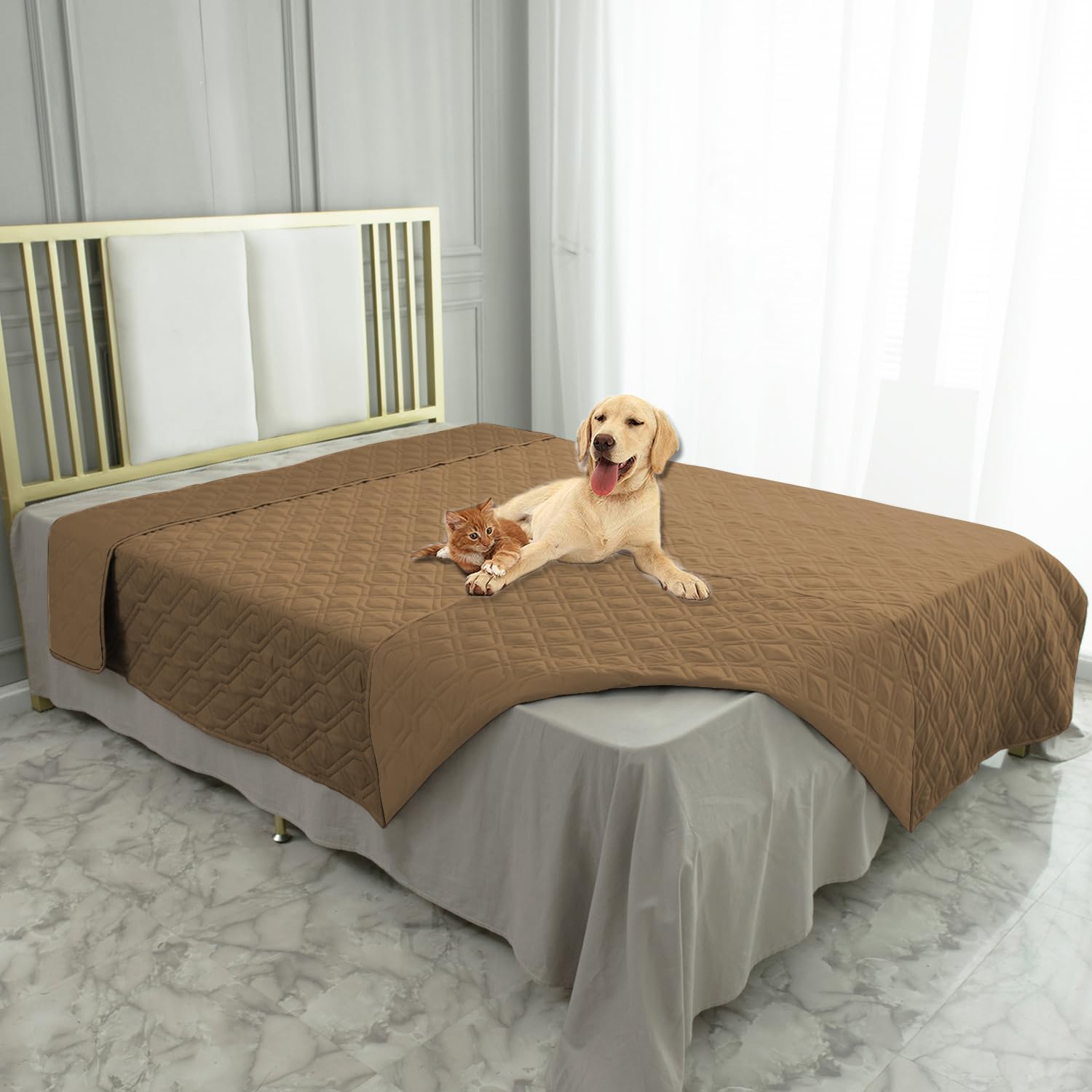 Ameritex soft microfiber feel adds cozy comfort for pets and people.