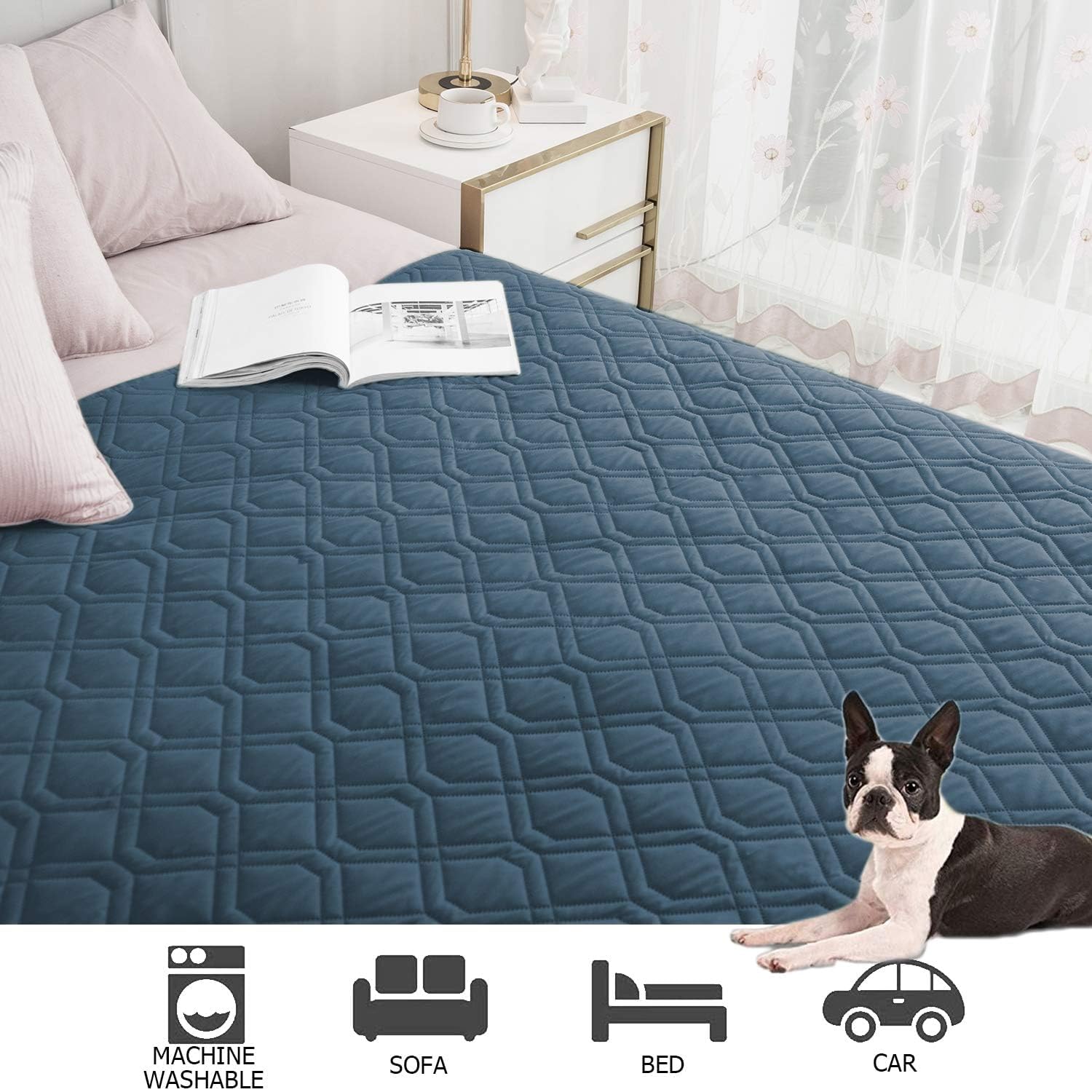 Ameritex soft touch fabric provides comfortable feel for pets.
