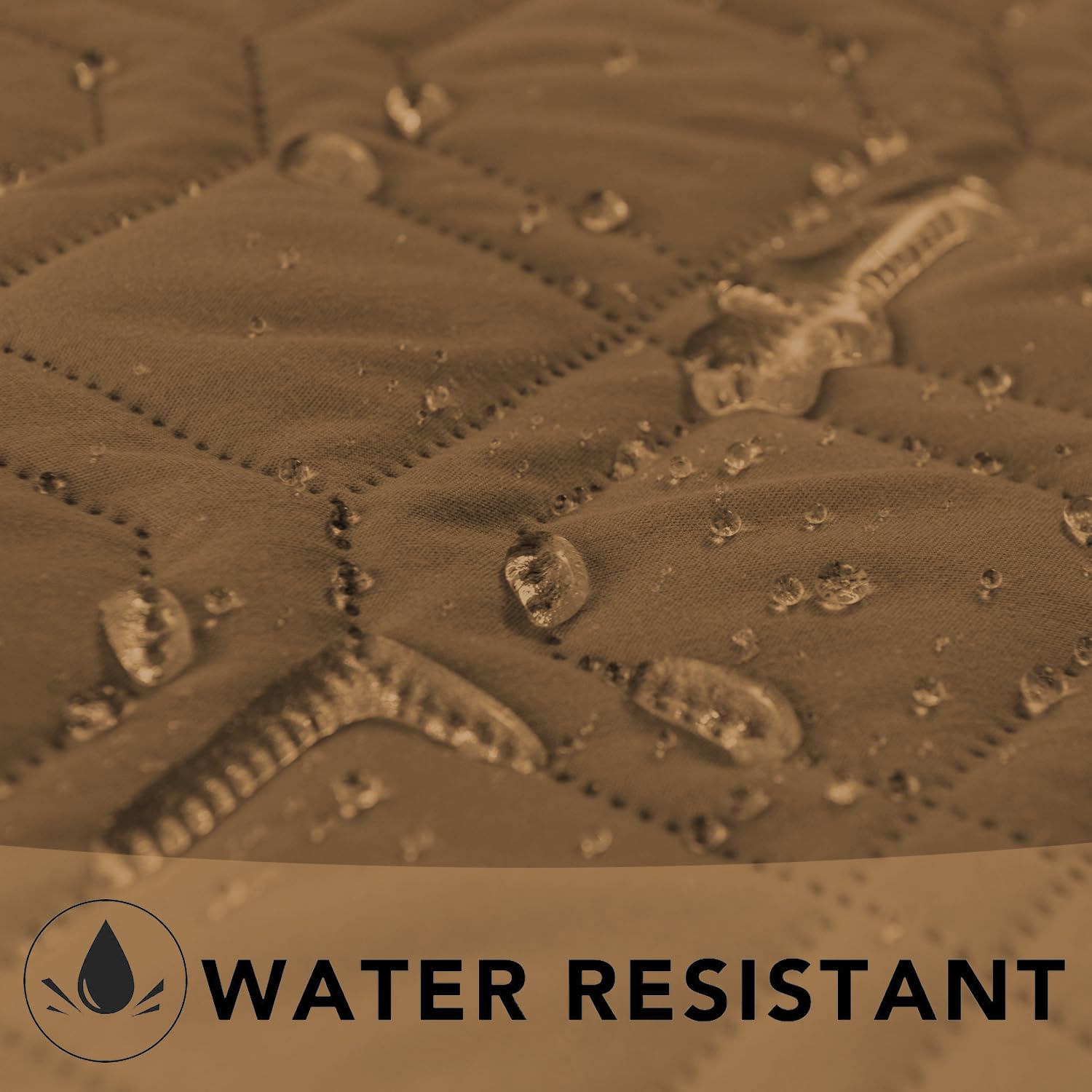 Ameritex TPU coating closeup shows durable moisture barrier for everyday pet life.