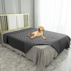 Ameritex waterproof blanket on sofa protects upholstery from spills
