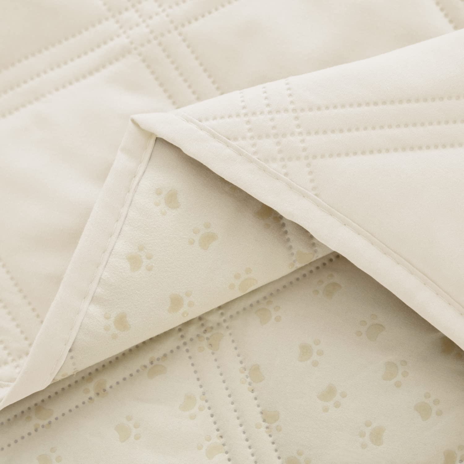 Ameritex bed cover over a bed shows five-layer construction.