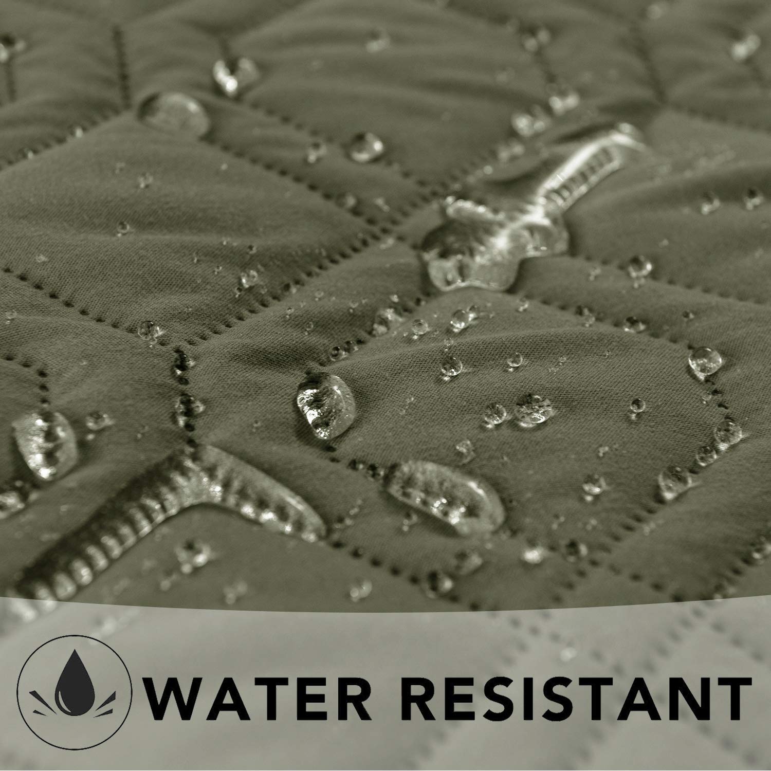 Ameritex waterproof dog bed cover on a bed guards against messes