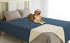 Ameritex waterproof dog bed cover close-up, highlighting the moisture barrier protecting furniture from spills.