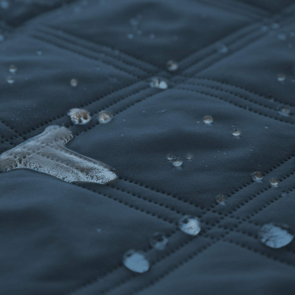 Ameritex waterproof dog bed cover folded, illustrating versatile blanket use on beds.