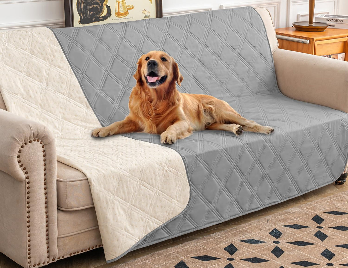 Ameritex waterproof dog bed cover front view protecting furniture from spills