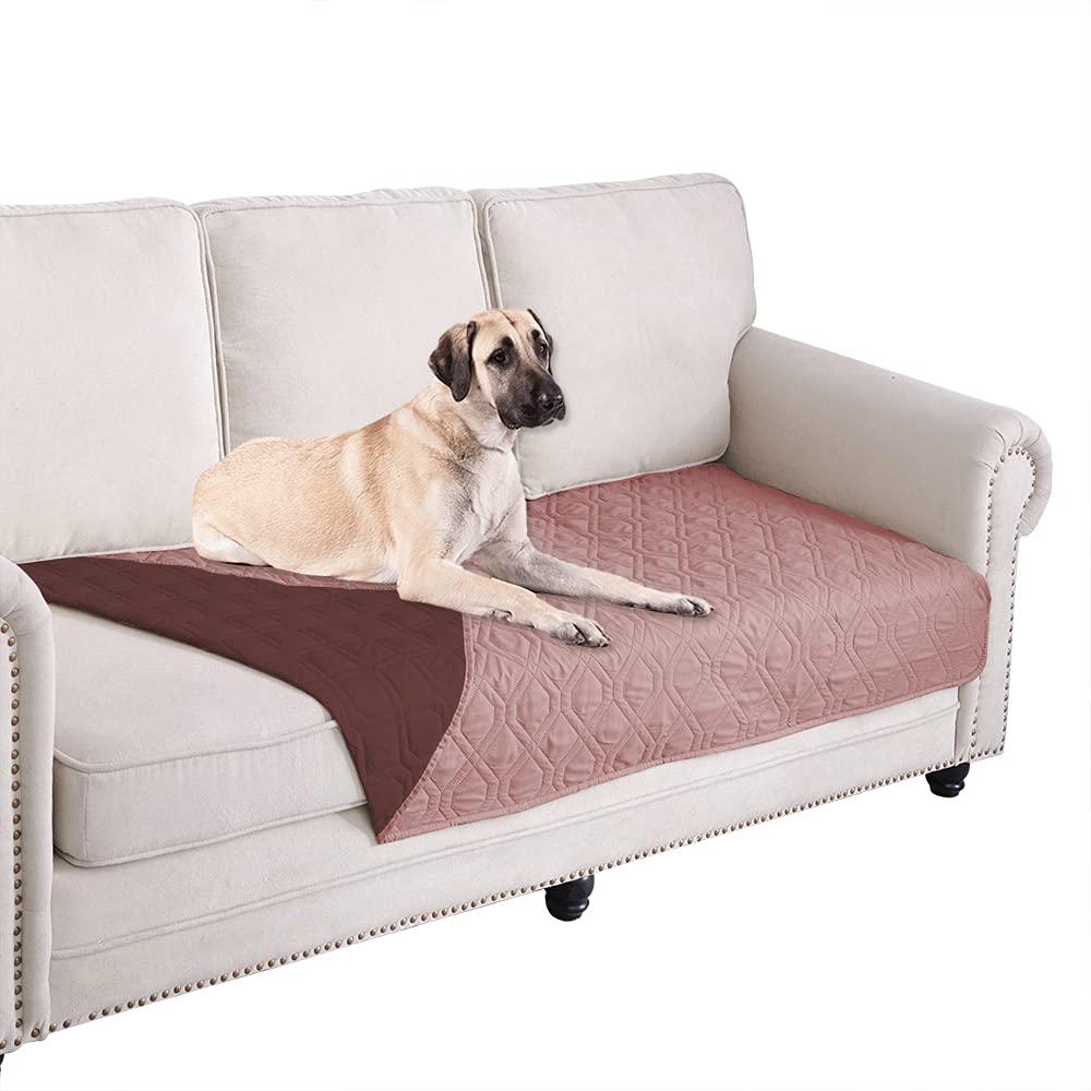 Ameritex waterproof dog bed cover on sofa protects furniture from spills