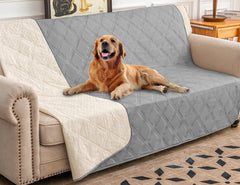 Ameritex waterproof dog bed cover on sofa protects against spills
