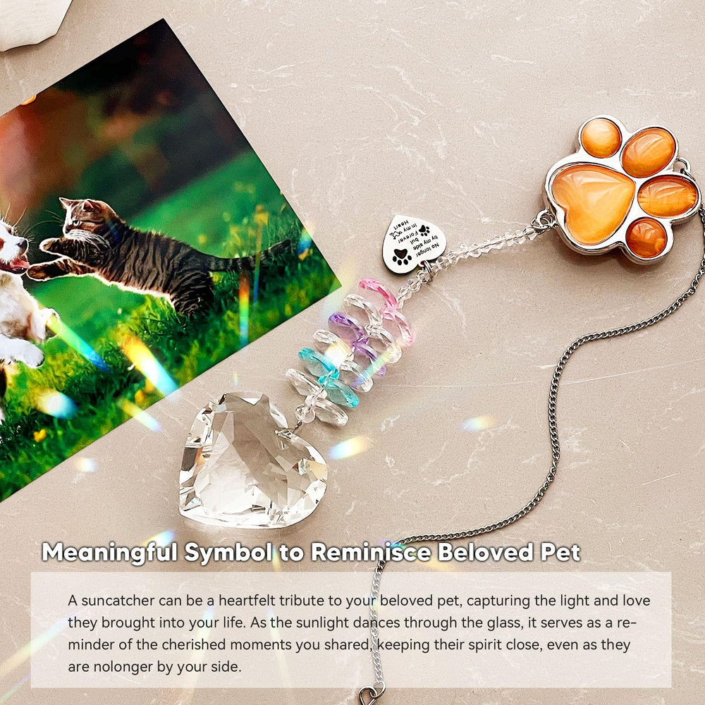 Diamond crown crystals atop AMETHUARTZ memorial suncatcher