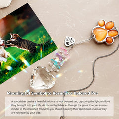 Diamond crown crystals atop AMETHUARTZ memorial suncatcher