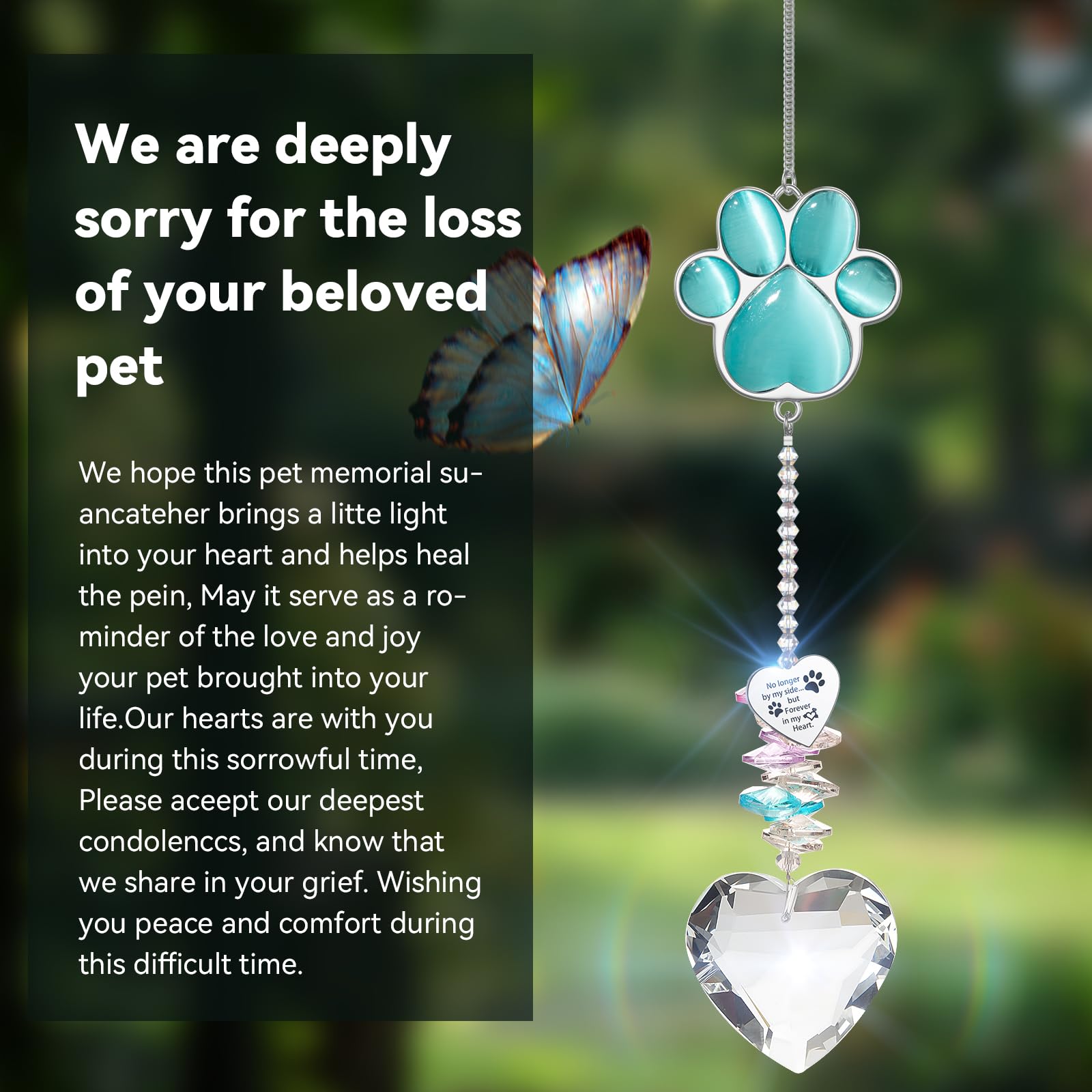 AMETHUARTZ Pet Memorial Suncatcher a heartfelt tribute for pet parents