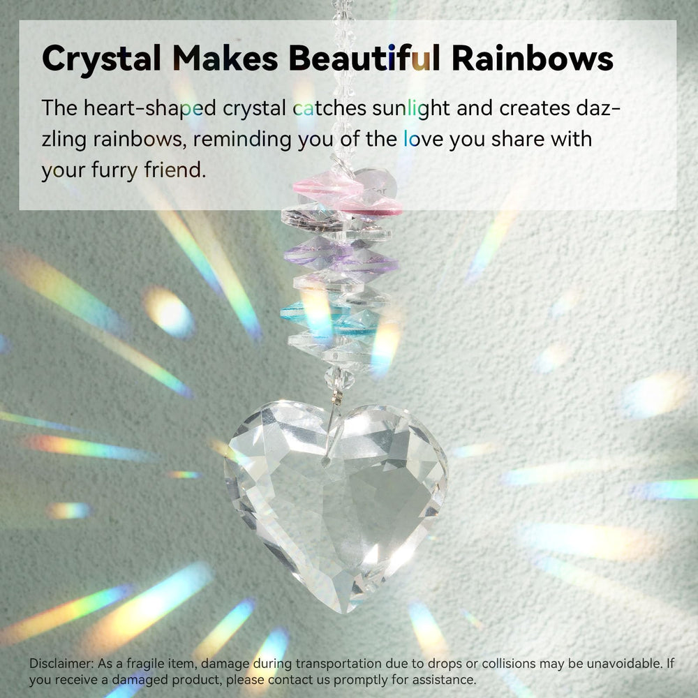 AMETHUARTZ Pet Memorial Suncatcher rainbow reflections brighten spaces