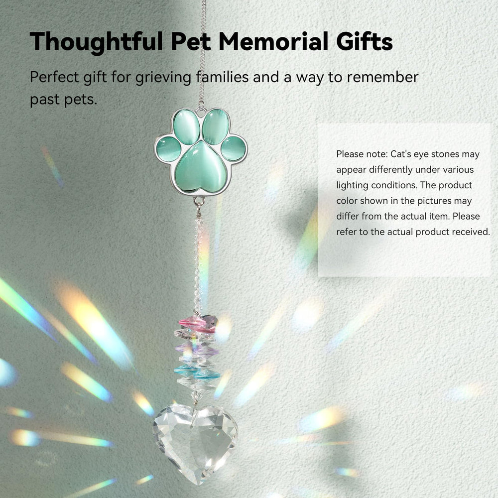 AMETHUARTZ Pet Memorial Suncatcher window hanging invites sunlight to dance with memories