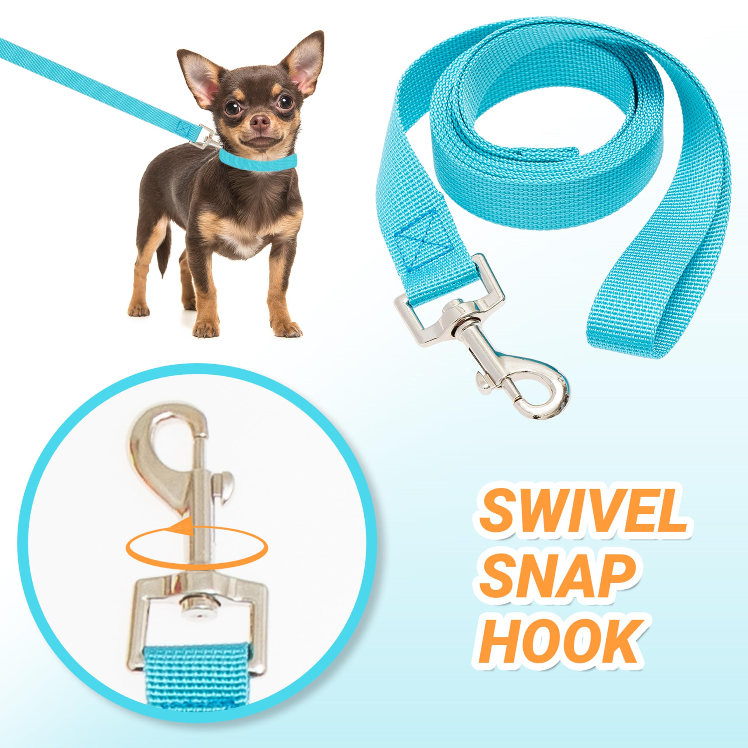 AMFOSNEL soft weave dog leash for comfortable handling