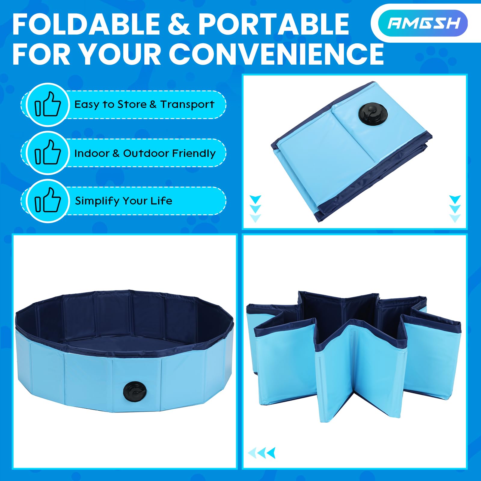 AMGSH easy-clean whelping box with flat surface for quick maintenance