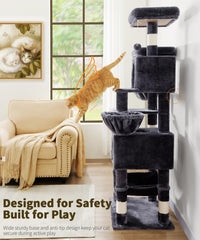 AMHANCIBLE cat tree hanging basket ideal for cats to lounge and observe