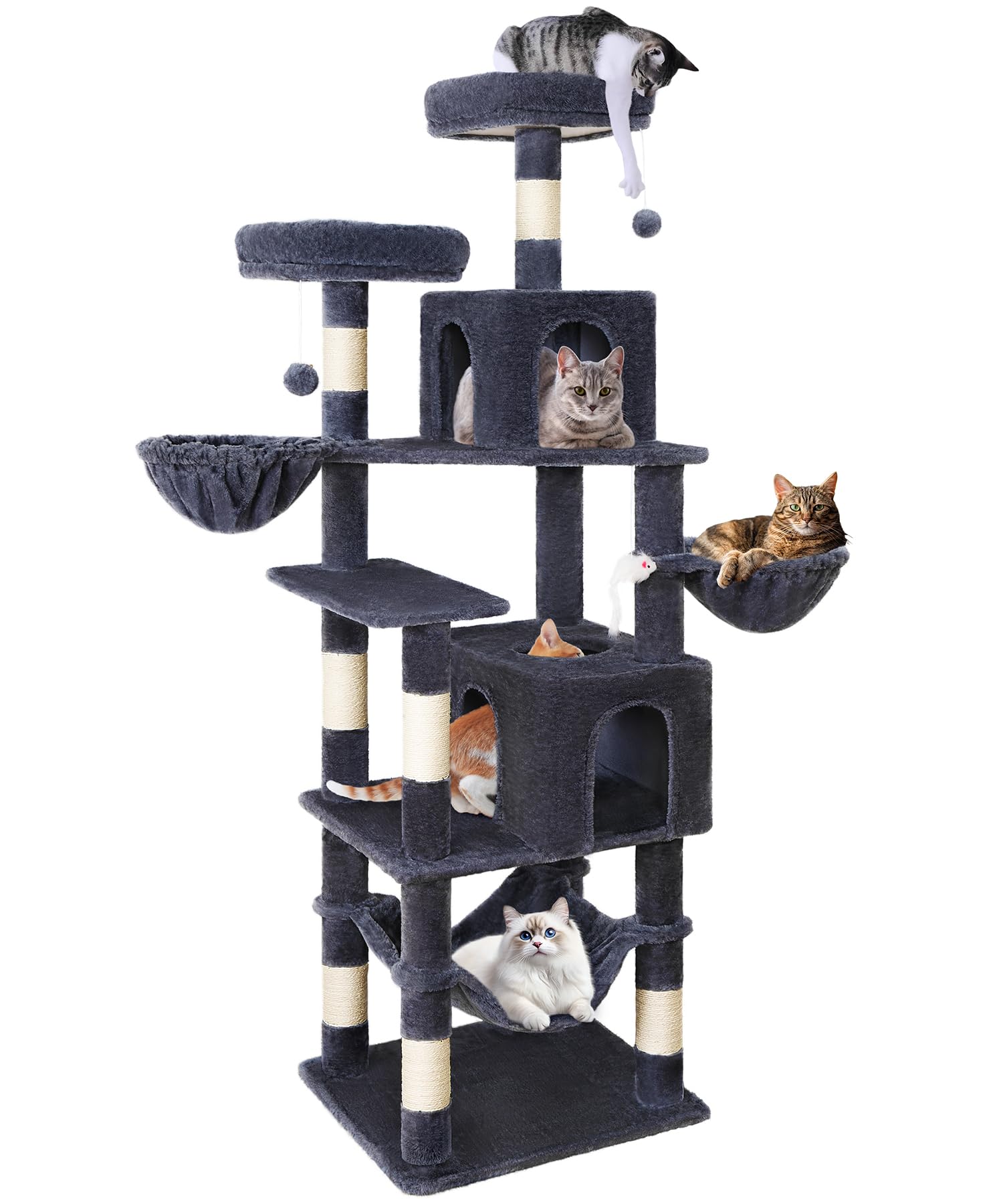 AMHANCIBLE cat tree velvet fabric wrap adds stylish, cozy decor