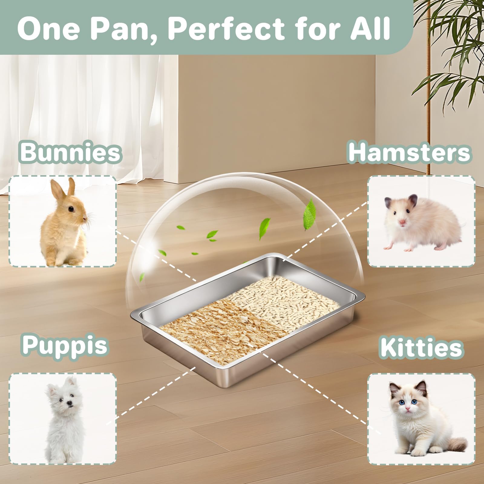 Amibud durable stainless steel tray easy to rinse