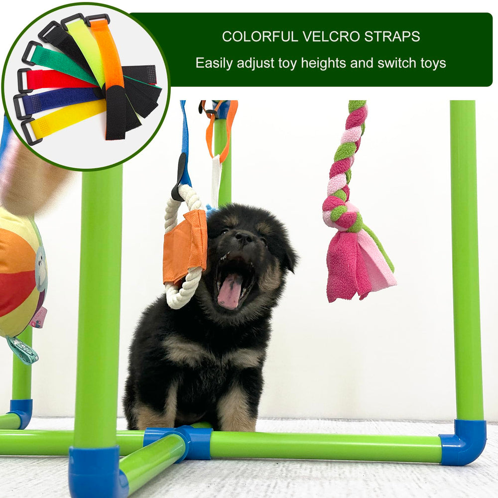 Amlmpet Puppy Play Gym durable PVC construction keeps playtime safe and sturdy.