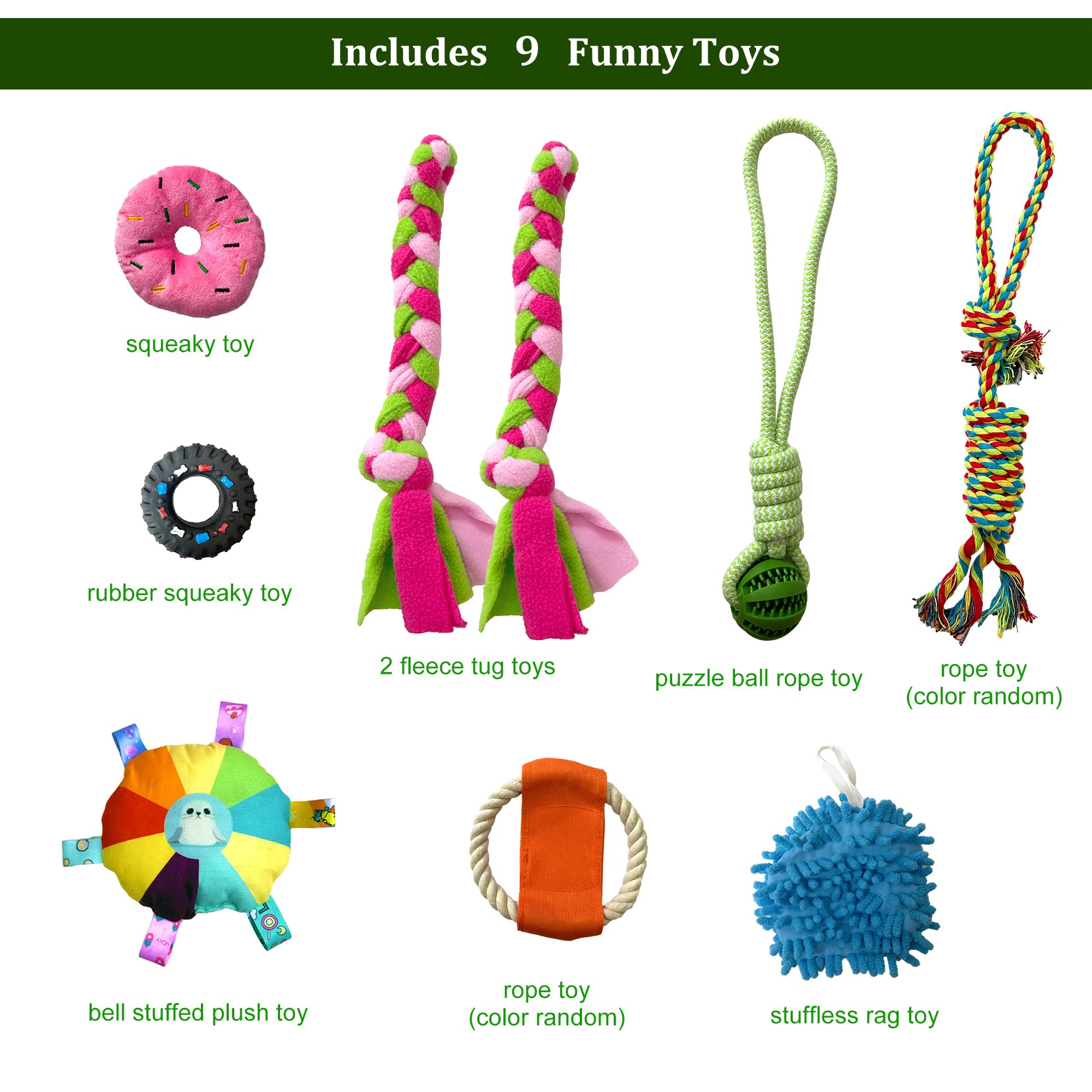 Amlmpet Puppy Play Gym nine included toys keep puppies engaged indoors.