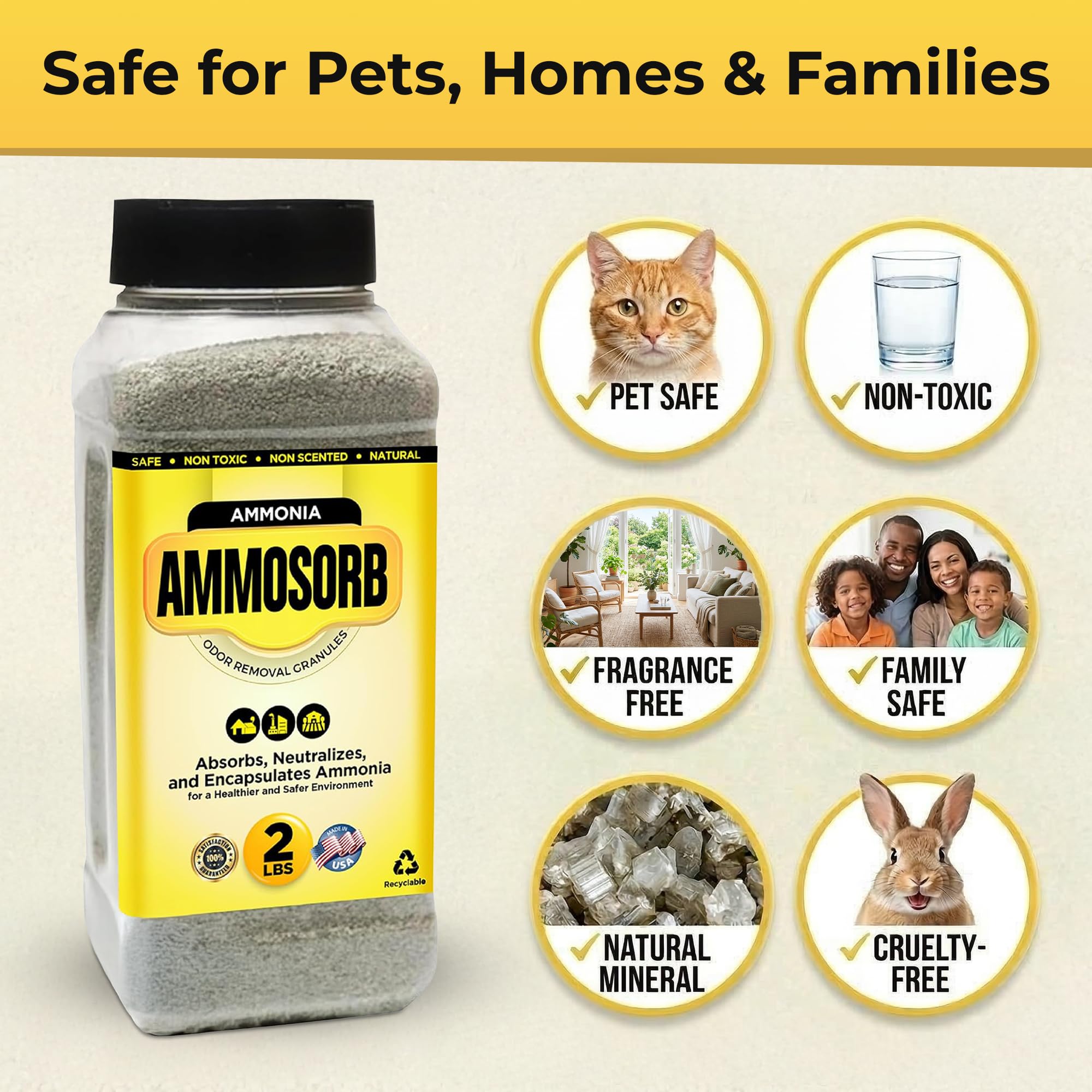 AMMOSORB odor control for basement and laundry room areas