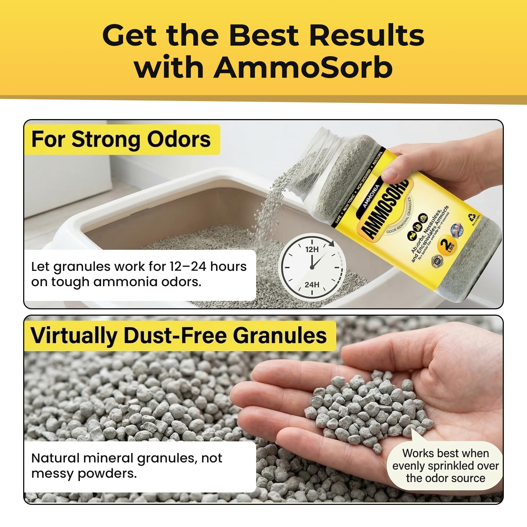 AMMOSORB pet safe mineral deodorizer suitable for households with kids