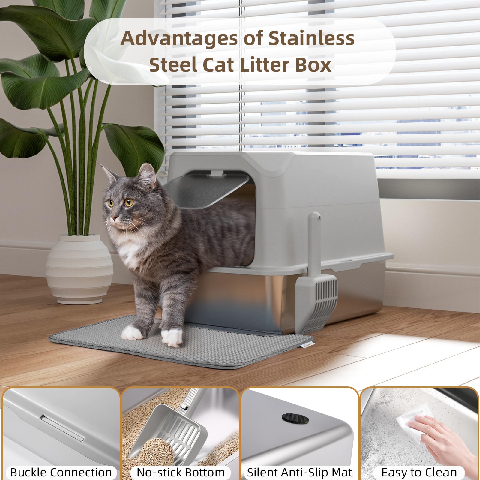 Amniau anti-leakage design helps prevent spills and keeps floors clean