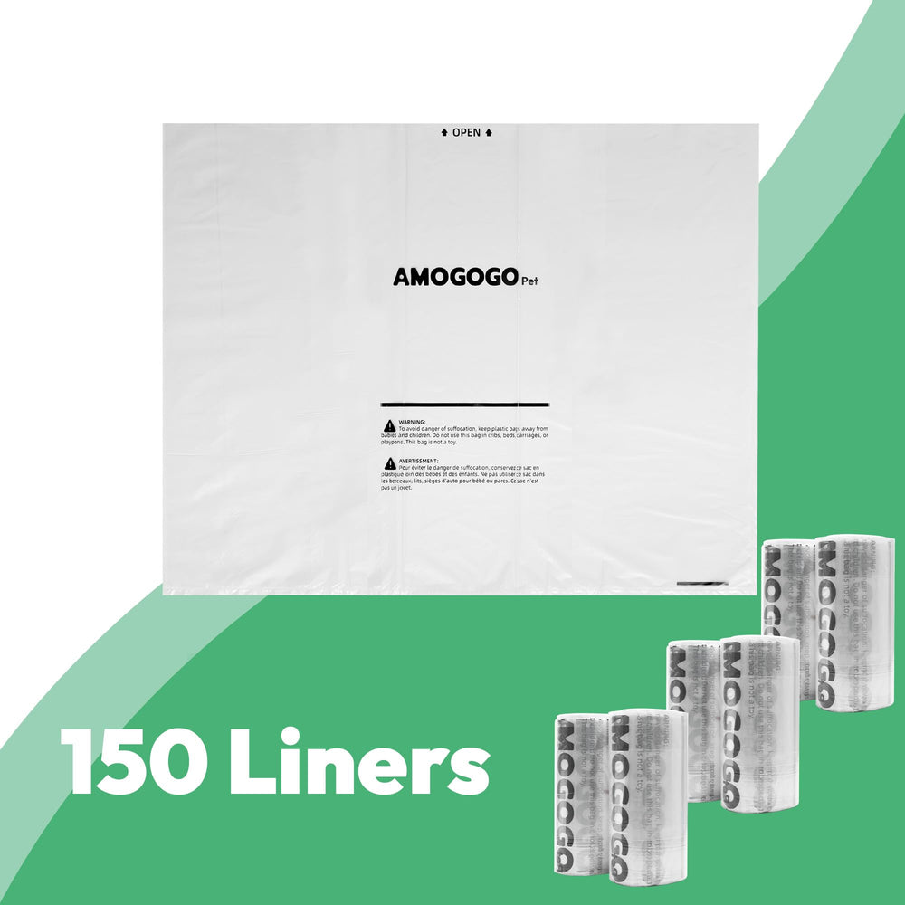 AMOGOGOPET transparent waste bags for quick waste assessment