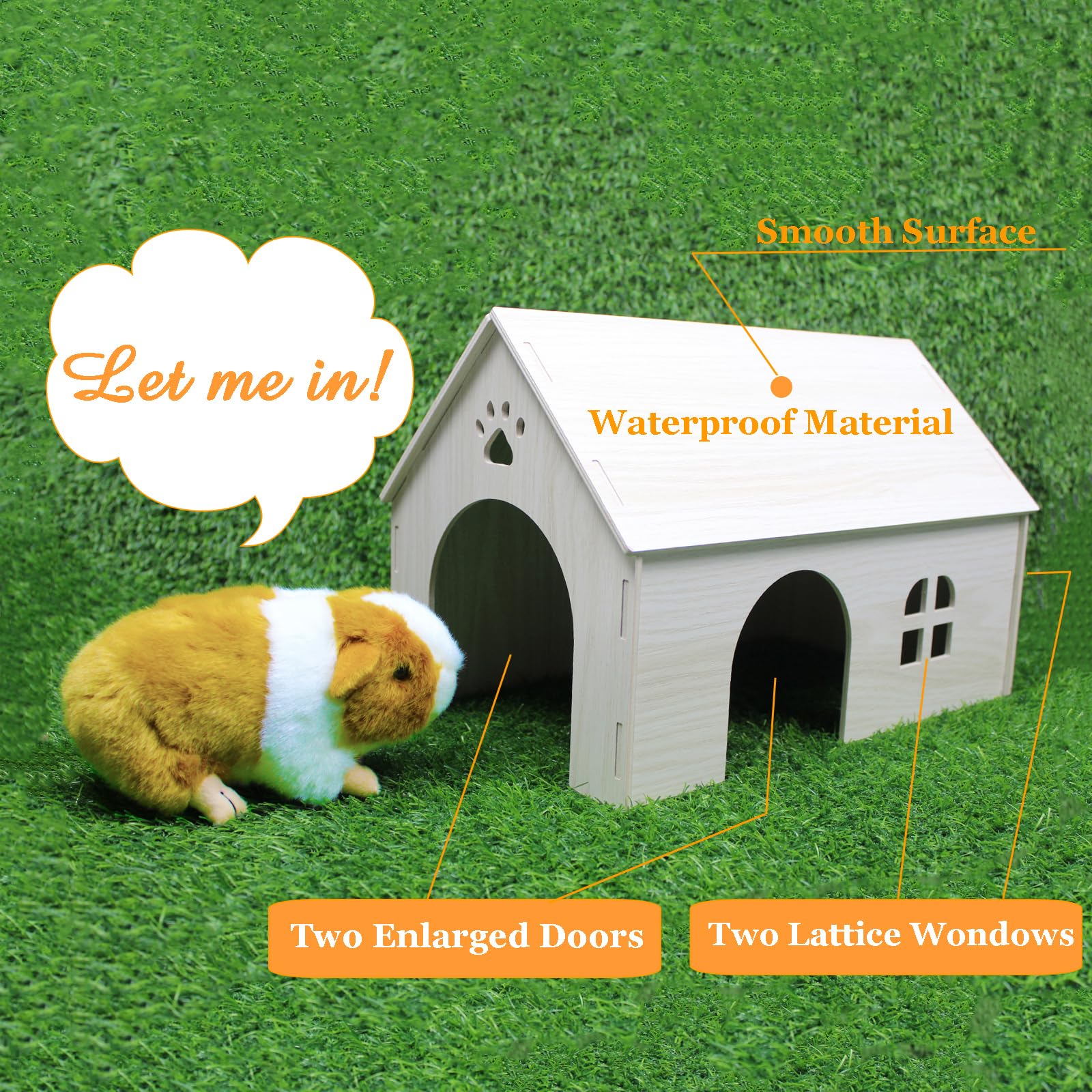 Amonk Guinea Pig Hideout dual-doors design for easy access