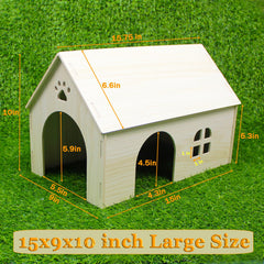 Amonk Guinea Pig Hideout window detail offers lookout and ventilation