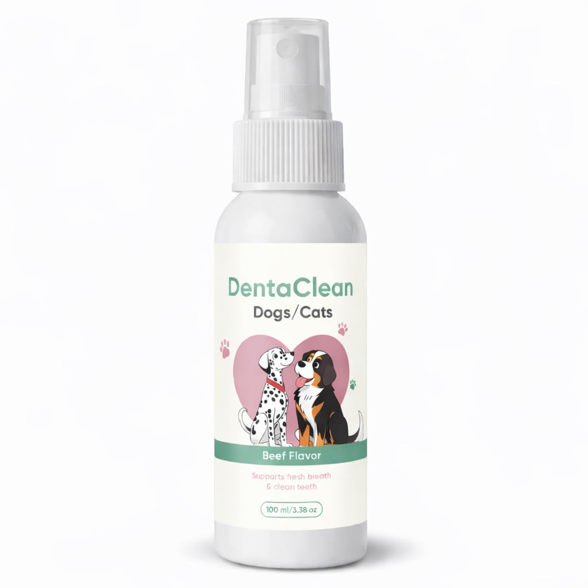 AMOQUCT Dentaclean bottle for dogs and cats promotes fresher breath and cleaner teeth.