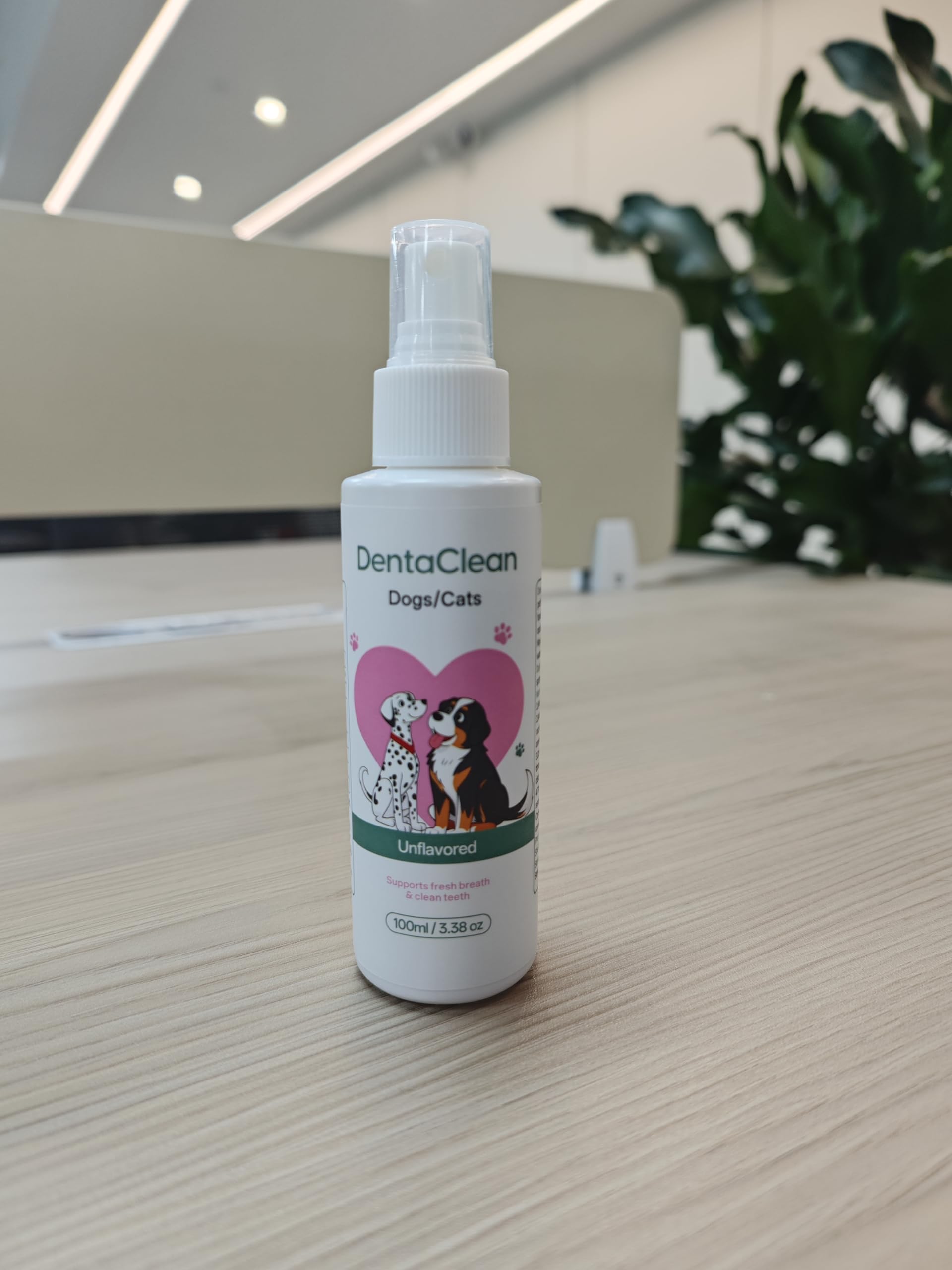 AMOQUCT Dentaclean spray in action for easy daily care.