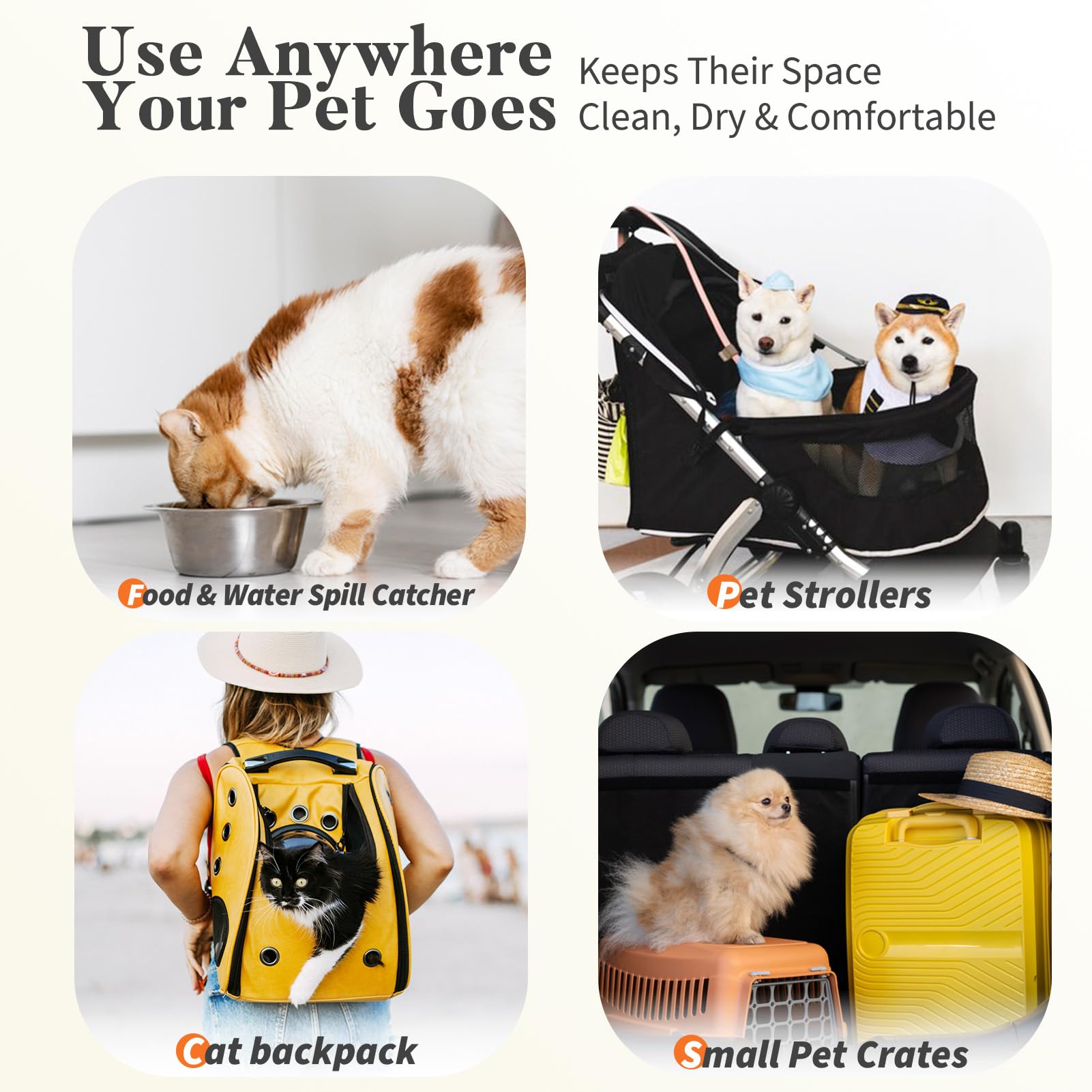 Amorstra Versatile use at home, car, or carrier for mess-free journeys.