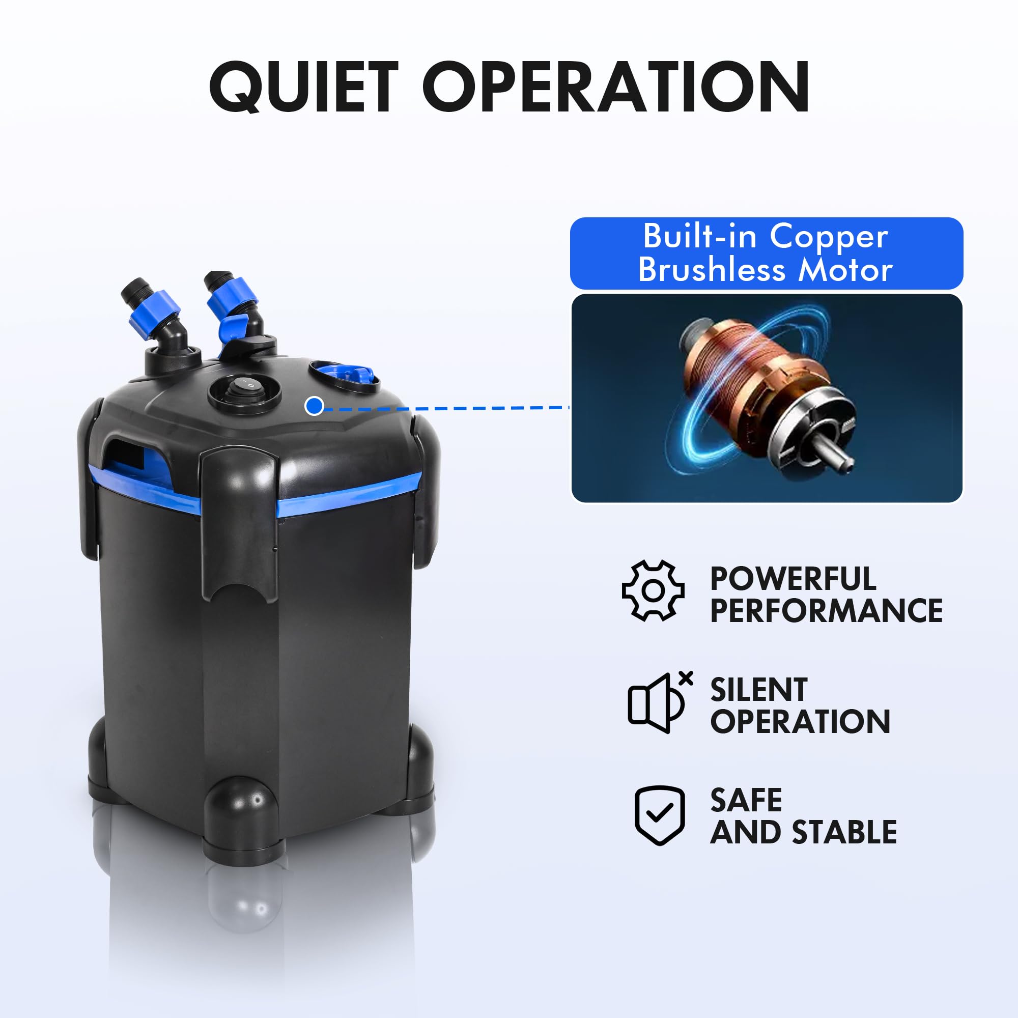AMOSIJOY adjustable flow valve in action for different tank needs.