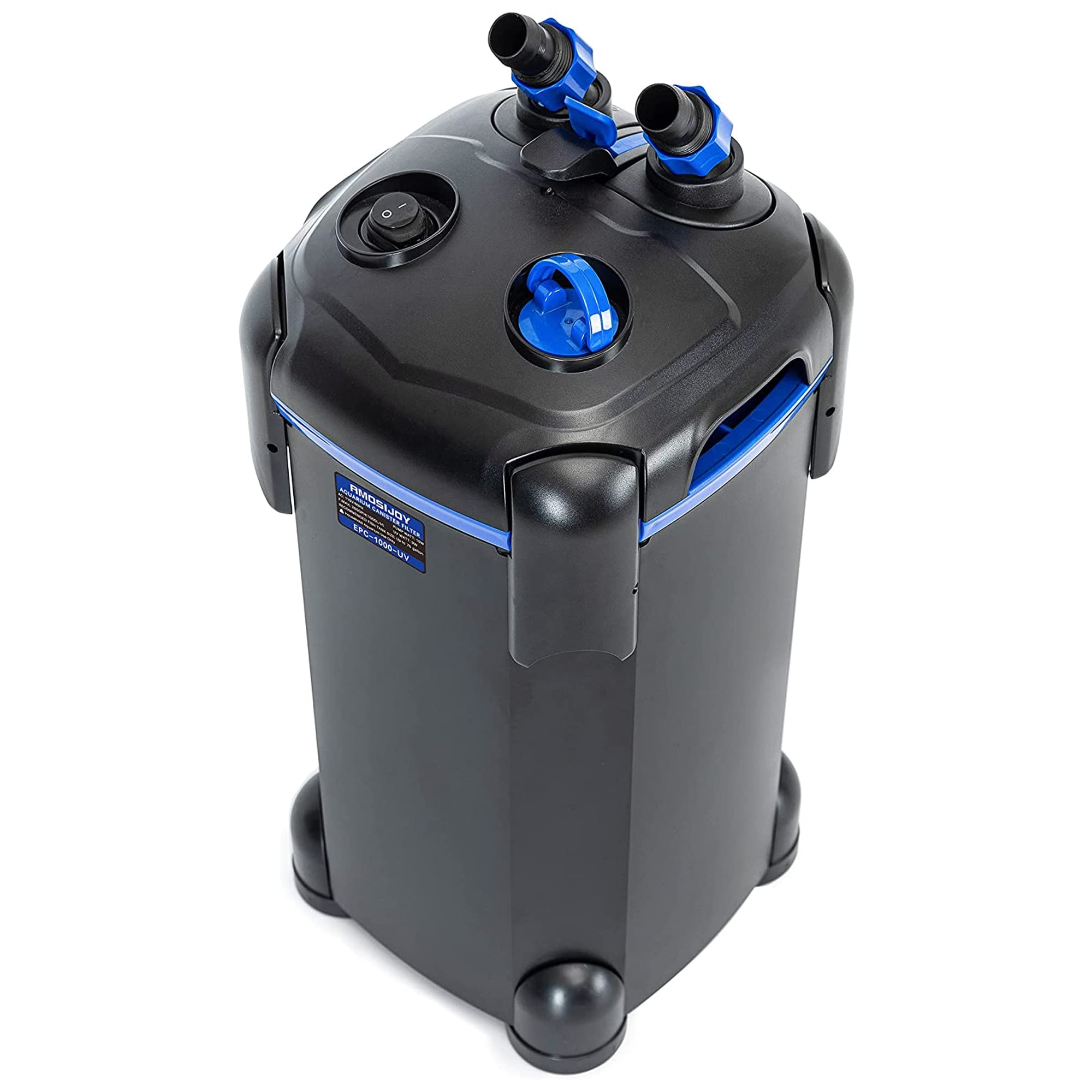 AMOSIJOY canister filter exterior view for large aquariums and quiet operation