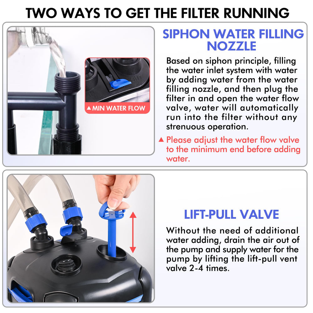 AMOSIJOY bundle includes media and bulbs to boost filtration and clarity