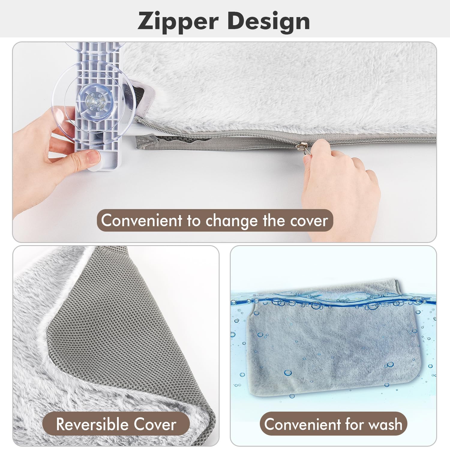 AMOSIJOY breathable mesh cover helps dissipate heat on warm days.