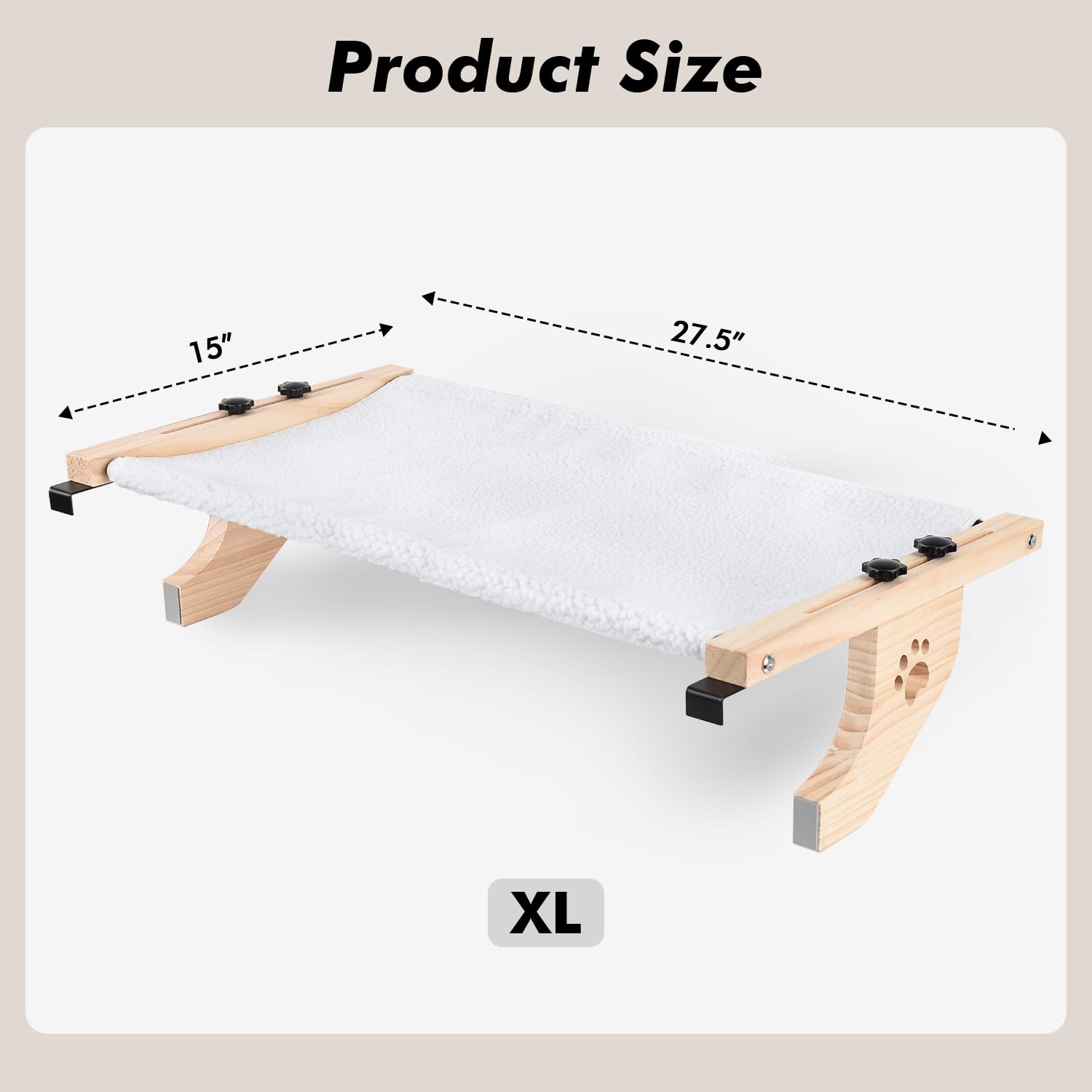 AMOSIJOY easy-assembly perch with adjustable distance for various window sills