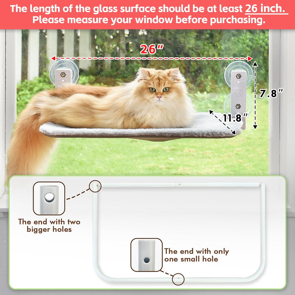 AMOSIJOY four-suction-cups mount ensures secure glass attachment for demanding windows