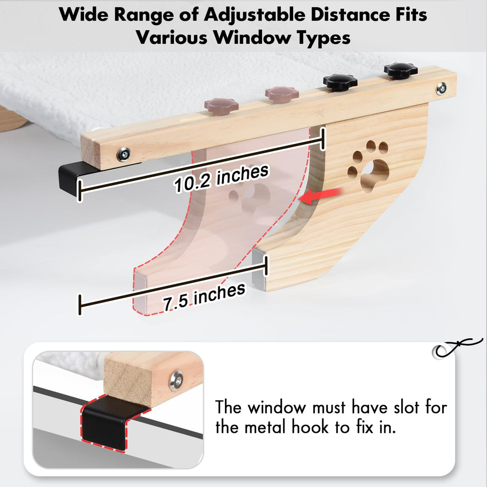 AMOSIJOY no-drill installation uses metal hooks and wood supports for sturdy hold