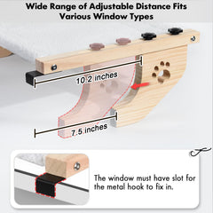 AMOSIJOY no-drill installation uses metal hooks and wood supports for sturdy hold