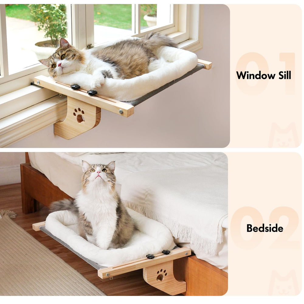 AMOSIJOY sturdy wood and metal frame ensures durable, safe use