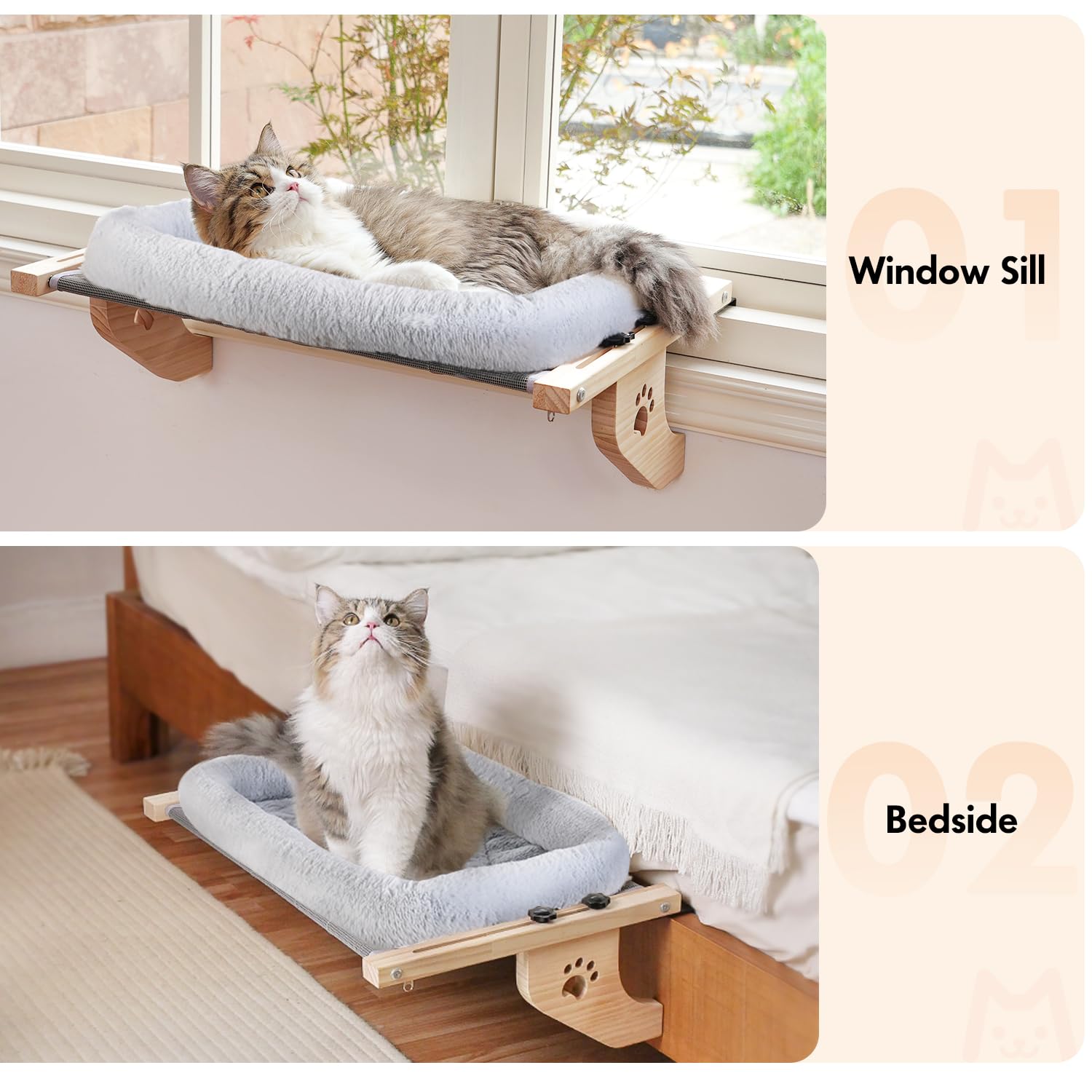 AMOSIJOY versatile placement on bedsides, drawers, or cabinets reduces pet hair spread.