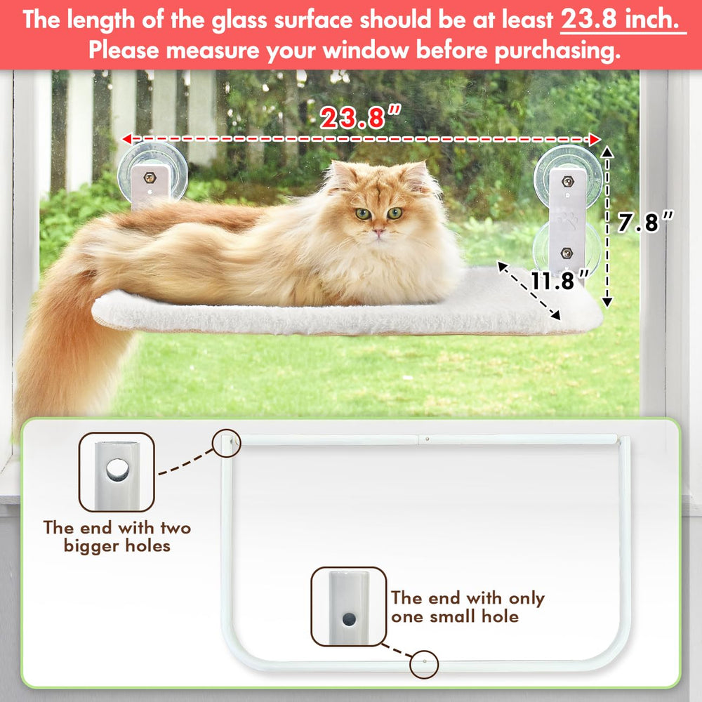 AMOSIJOY window perch uses four strong suction cups for stable attachment.