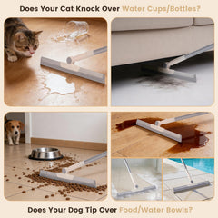 AMOSTIIIIIIC static brush captures pet hair from fabrics and carpets.