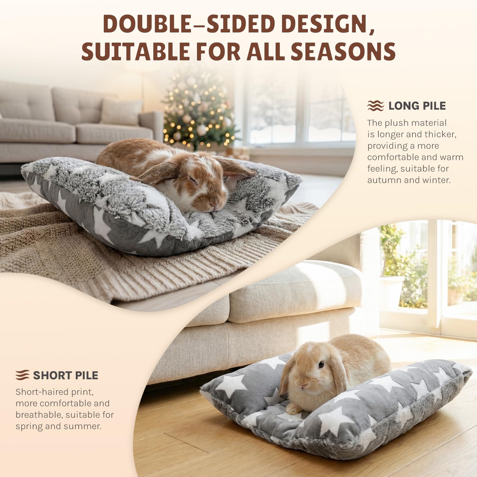 Amremsu rabbit bed indoor cozy setup for small pets