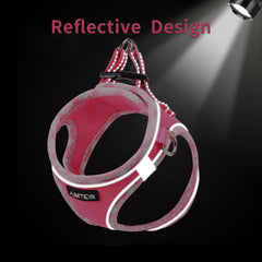 AMTOR breathable air mesh fabric harness reduces heat and chafing during walks