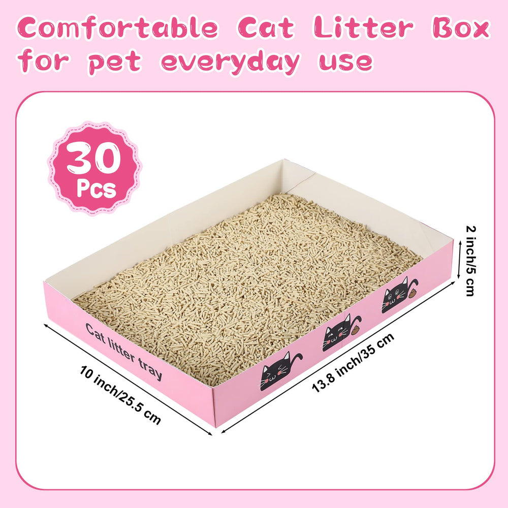 Amyhill disposable cat litter box with cheerful patterns for convenient daily use