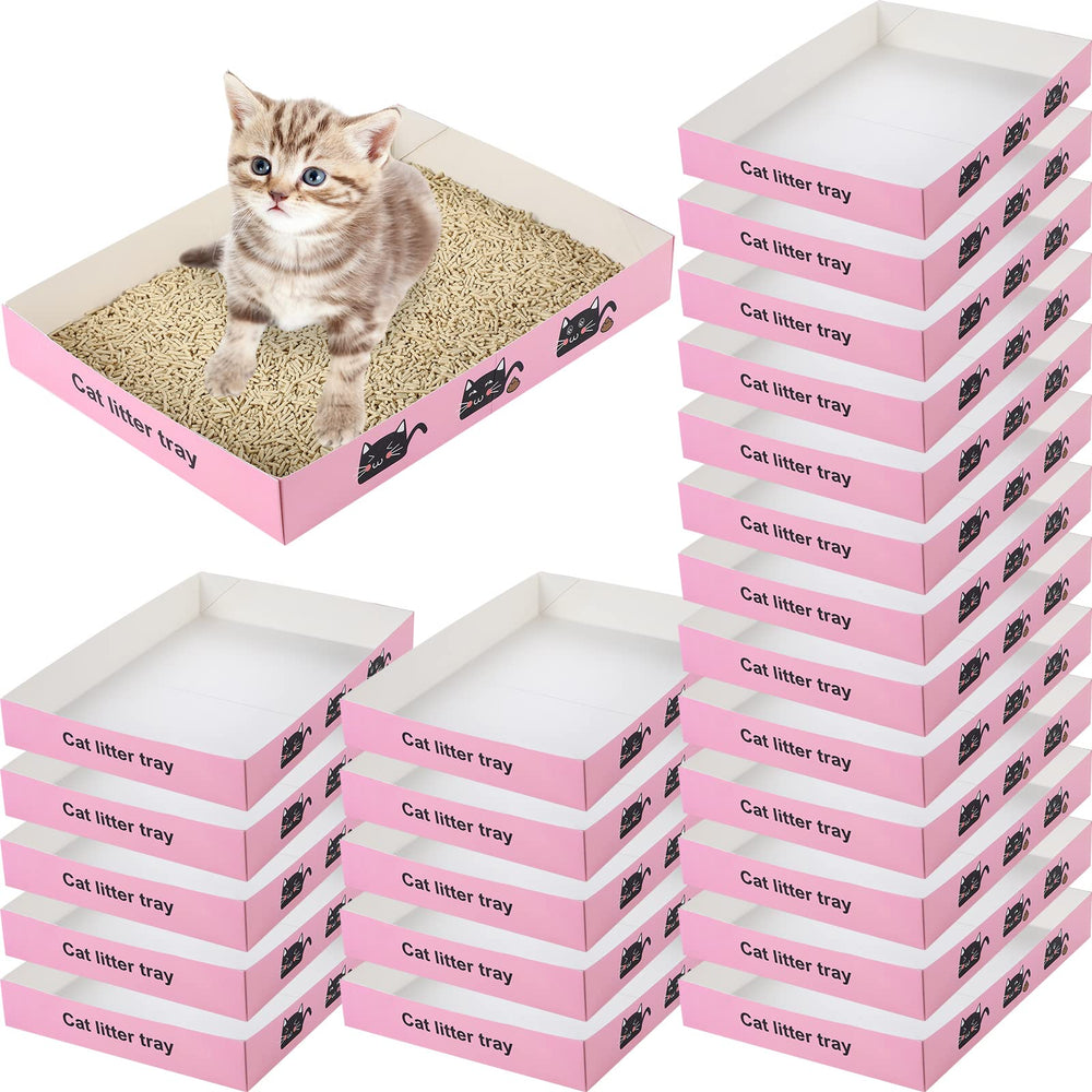 Amyhill foldable cat litter box tray front view for easy access and clean setup